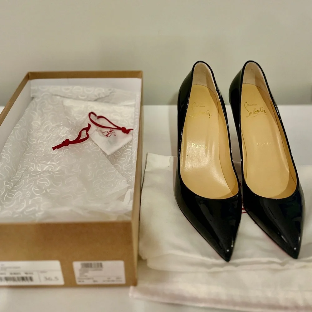 Christian Louboutin Glossy Black Heels - Picture 15 of 15